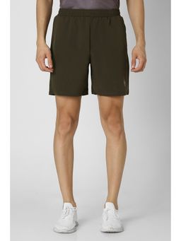 Van Heusen - Men Olive Solid Casual Shorts