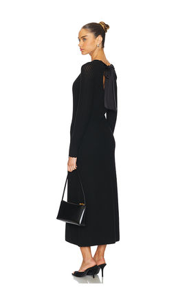 525 - Scarlett Ballet Neck Midi Dress