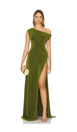 Khanums - Slinky Off The Shoulder Maxi Dress