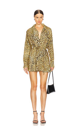 Norma Kamali - Oversized Shirt Flared Mini Dress