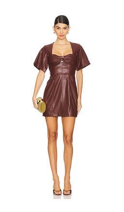 AMUR - Joey Leather Mini Dress