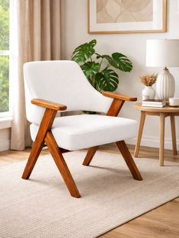 JABRIX - White Solace Accent Chair