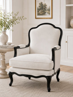 JABRIX - White Avensia Arm Chair