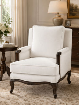 JABRIX - White Elaris Arm Chair