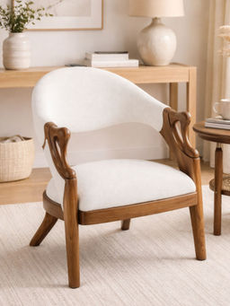 JABRIX - White Serenity Accent Chair