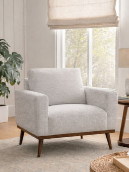 JABRIX - Grey Zolara Teakwood Accent Chair