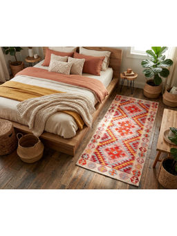 Bungalow and Beyond - Beige Pastel Caravan Kilim Rug