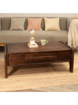 Ellementry - Brown Walnut Haze Coffee Table with Drawer