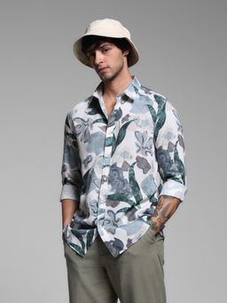 Jack & Jones - White Floral Printed Shirt