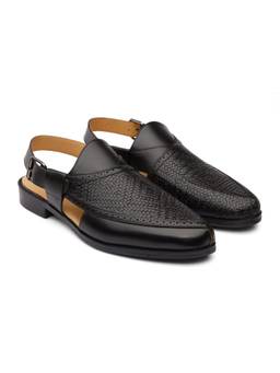 DABLR SHOES - JAIPURIA - BLACK LEATHER SANDAL
