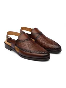 DABLR SHOES - JAIPURIA - CHESTNUT BROWN LEATHER SANDAL