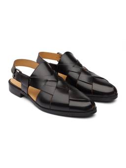 DABLR SHOES - TONK - BLACK LEATHER SANDAL