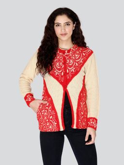 ARSHIYA - Self Design Round Neck Casual Women's Cardigan