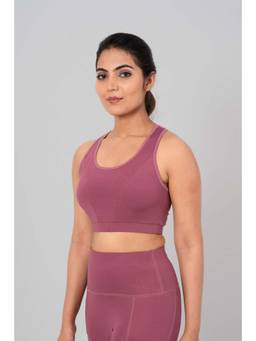 The Fit Theory - Full Coverage Women Comfy Non Wired Medium Impact Sports Bra Pink