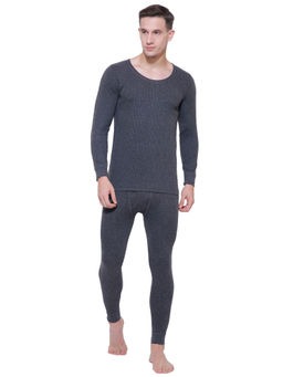 Bodycare - Dyca Men Melange Grey Solid Thermal Lower Grey