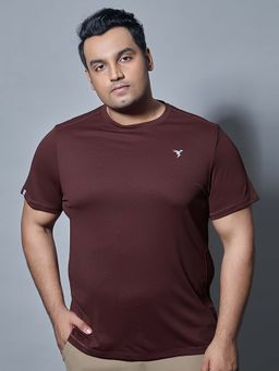 Technosport - Men Plus Size Solid Active T-Shirt with Techno Cool+