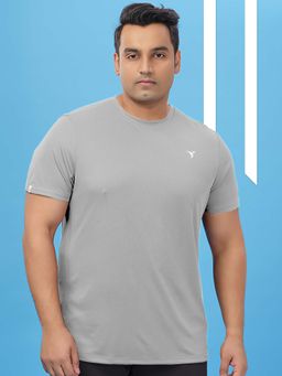 Technosport - Men Plus Size Solid Active T-Shirt with Techno Cool+