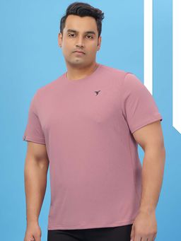 Technosport - Men Plus Size Solid Active T-Shirt with Techno Cool+