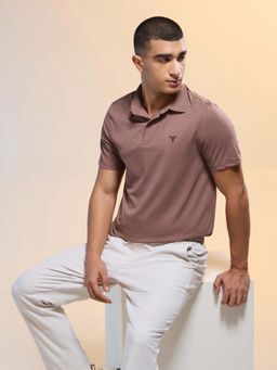 Technosport - Men Solid Slim Fit Polo Sports Polo T-Shirt with Cotflex