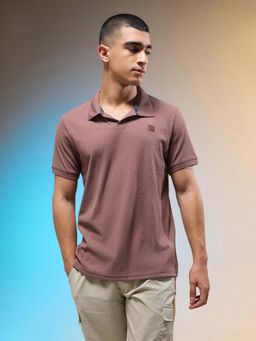 Technosport - Men Jacquard Slim Fit Polo Sports Polo T-Shirt with Cotflex