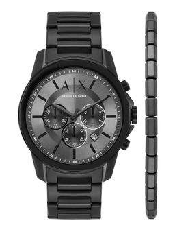 ARMANI EXCHANGE - Black Strap Watch Set Ax7140
