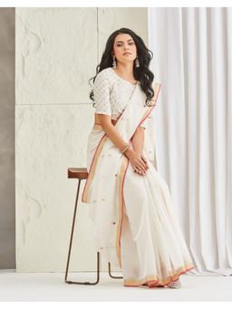 Fabindia - Natural Cotton Silk Blend Woven Wonders Chanderi Saree