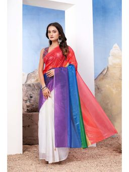 KLISHAA ART - Multi-Color Designer Saree with Artistic Pallu