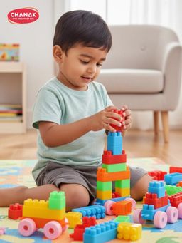 Chanak - Building Blocks for Kids with Wheels, Construction Block Game for Kids