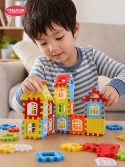 Chanak - 90 pcs Little Architect Building Blocks, DIY Building Blocks House for Kids