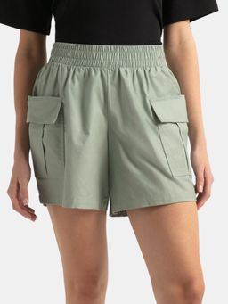 Jockey - Women Super Combed Cotton Regular Fit Hybrid Cargo Shorts - Iceberg Green