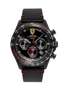 Scuderia Ferrari - Black Pilota Evo Round Dial Analog Watch - 0830712