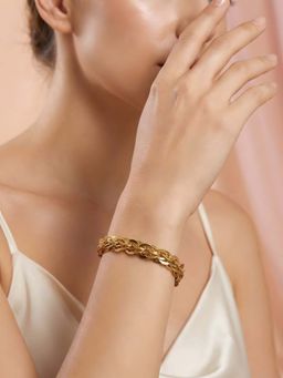ADIVA - 18K Gold-Plated Anti-Tarnish Layered Chain Bold Link Bracelet