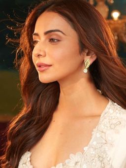 Accessher - Gold-Tone Swirl Crystal Elegant Western Drop Earrings