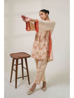 Alaya by Stage3 - White Meher Palm Peplum Co-Ord Set