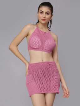 ANNY - Pink Crochet Co-Ord Set