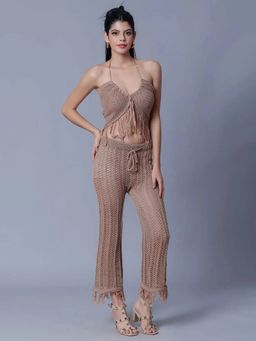 ANNY - Beige Crochet Co-Ord Set