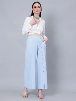 ANNY - Blue Classic Top and Pant Set