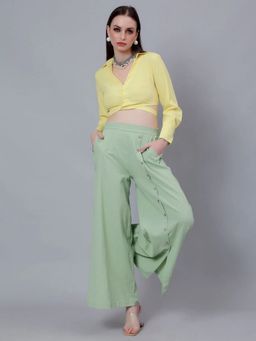 ANNY - Green Classic Top and Pant Set
