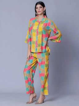 ANNY - Multi-Color Printed Shirt with Pant
