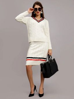 ANNY - Cream Cable Knit Co-ord Set