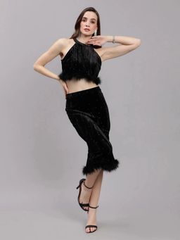 ANNY - Black Rhinestones Sprinkle Co-Ord Set