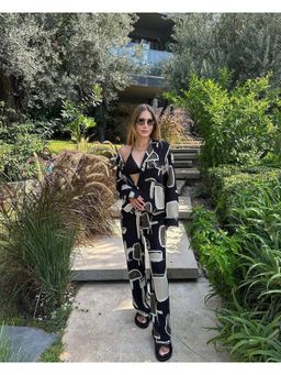 ANNY - Black Abstract Printed Co-Ord Set