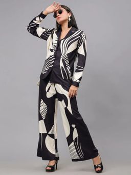 ANNY - Black Abstract Printed Co-Ord Set