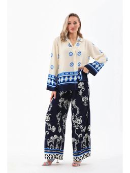 ANNY - Beige Abstract Printed Co-Ord Set