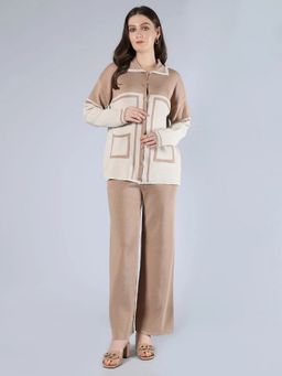 ANNY - Beige Boxy Fit Shirt with Pant