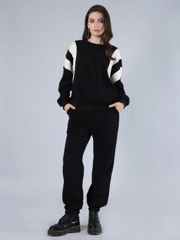ANNY - Black Athleisure Pullover with Jogger