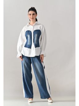 ANNY - White Denim and Drift Co-Ord Set