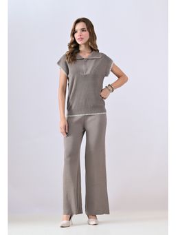 ANNY - Beige Threadline Knit Co-Ord Set