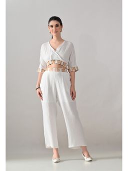 ANNY - White Embroidered Co-Ord Set