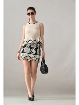 ANNY - Cream Bloom Edge Knit Co-Ord Set